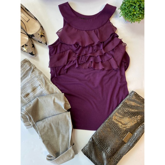 Maurices Purple Sleveless Tank Blouse Sz S - Picture 5 of 15